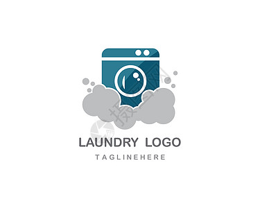 洗衣标志 vecto标识标签棉布家务纺织品洗涤刷子蓝色垫圈机器图片