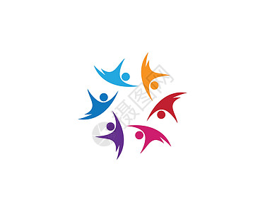 社区社区护理Logo模板友谊公司团体成功生活圆圈社会孩子们联盟商业图片