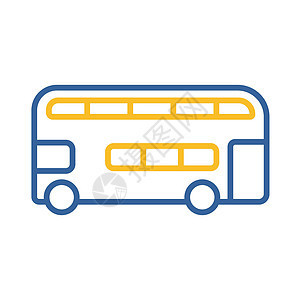 双层巴士平面矢量 ico英语城市游客红色旅行旅游车辆公共汽车插图民众图片