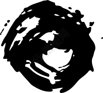 圆形矢量抽象圆 Grunge 画笔手绘纹理在黑色素描简单图案隔离在白色背景 Grange 涂鸦 Shap写意装饰拉丝织物草图风格图片