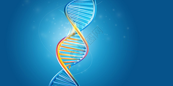 蓝色背景上的 DNA 分子结构插图核酸基因生物卫生测试药品化学螺旋科学图片