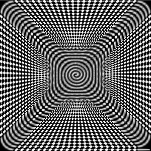 黑白催眠背景 矢量插图圆圈白色织物条纹纺织品八角形漩涡黑色卫生间格子图片