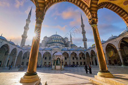 伊斯坦布尔Sultanahmet清真寺蓝色清真寺火鸡文化历史宗教蓝色城市大教堂建筑博物馆旅行图片