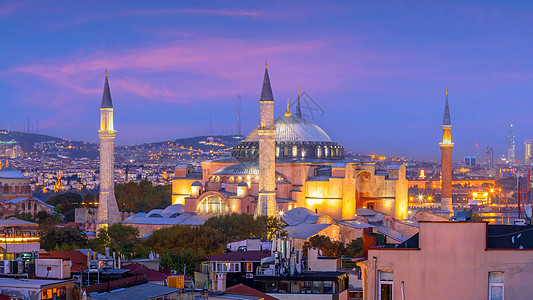 土耳其伊斯坦堡的美景城市吸引力建筑学地标博物馆旅游市中心历史天空蓝色图片