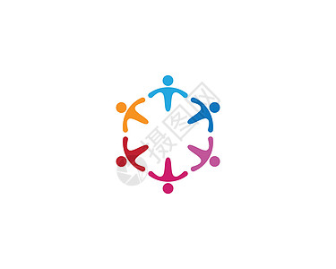 LOGO模板社区社区护理Logo模板世界孩子们家庭友谊会议团队圆圈领导联盟社会设计图片
