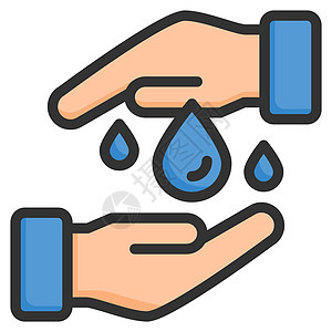 保存水图标设计大纲样式资源活力喷泉淋浴回收生态插图洗手间液体环境图片