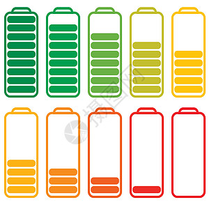 设置具有不同水平充电矢量能量蓄能器的电池 能量充电水平降低力量收藏来源充值容量累加器技术燃料网络指标图片