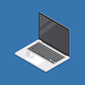 笔记本电脑等轴测图商业软垫办公室数据键盘技术桌面标识监视器软件图片