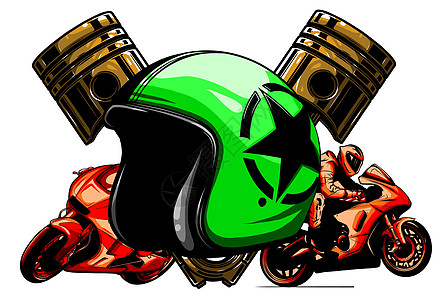 红色摩托车头盔图标 摩托车或摩托车头盔矢量 ico 的插图安全力量骑士摩托卡通片事故发动机飞行员帽子司机图片