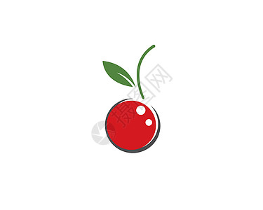 樱桃标志 vecto白色红色水果果汁叶子标识插图标签食物浆果图片