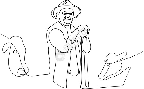 成熟的农民在牛棚里摆姿势胡须标识男人卡通片工作酿酒师帽子养蜂人农业企业图片