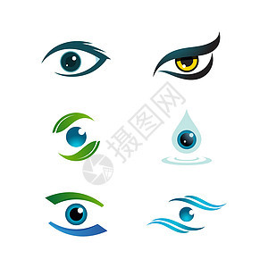 品牌标识企业眼车医生插图眼睛科学鸢尾花健康镜片间谍蓝色眼球背景图片