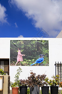 罗达尔基拉房屋的粉刷外墙装饰品街道摄影房子石头艺术晴天蓝色卡波窗户图片