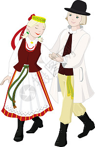 来自立陶宛的年轻民间舞者图片