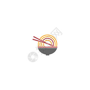 面条图标标志设计模板 vecto厨房筷子食物美食拉面午餐品牌餐厅插图盘子背景图片