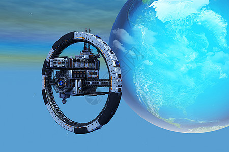 Earth Orbi 中的空间站图片