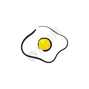美味的鸡蛋矢量图标设计它制作图案蛋黄食物晴天厨房早餐饮食油炸美食蛋壳插图图片