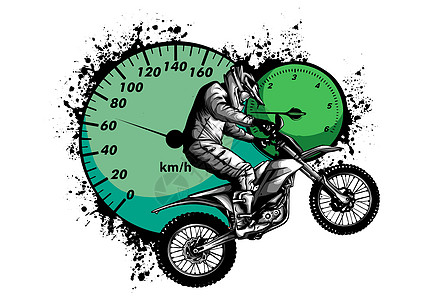 矢量插图运动超级摩托车摩托车与仪器全科发动机标识墨水头盔速度赛车绘画标签医生图片