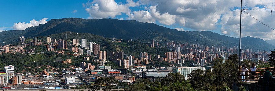 滚动的山丘和波哥大哥伦比亚村天空天线拉丁旅游高地城市城市化办公室摩天大楼建筑物图片