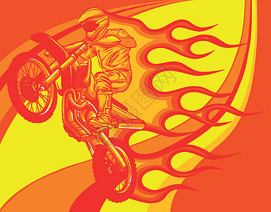 摩托车越野赛跳跃与抽象它制作图案运动运输锦标赛车辆游戏比赛赛车耐力赛团队车轮图片