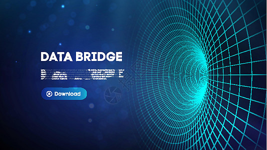 数据桥矢量图 交通大数据与数据可视化 通信网络数字技术背景速度服务电脑科学活力程序电缆流动转型虫洞图片