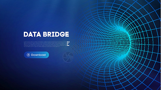 数据桥矢量图 交通大数据与数据可视化 通信网络数字技术背景商业隧道流动硬件虫洞服务制造业电脑程序转型图片