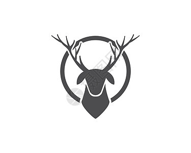 鹿标志 vecto插图荒野动物羚羊喇叭卡通片商业动物园鹿角哺乳动物图片