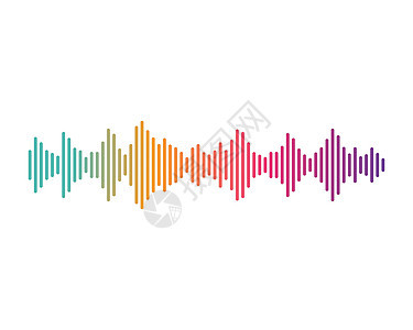 声波音乐标志 vecto频率玩家均衡器光谱插图展示艺术脉冲节拍收音机背景图片