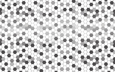 白色马赛克六边形的白抽象背景 灰色抽象 未来技术和质地概念 Name插画