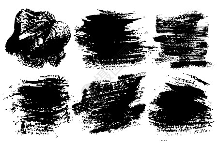 向量集的画笔描边白色背景上的黑色 手绘田庄元素 水墨画 肮脏的艺术设计 文本引用信息公司名称的位置纺织品刷子农庄绘画涂鸦印迹墨水图片