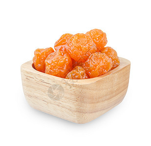 木碗里有干瓜水果中国梅子甜点糖果李子杯子橙子浆果蜂蜜白色红色图片