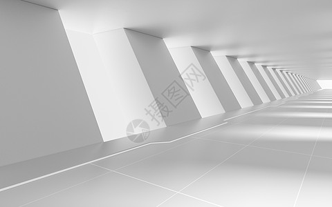 白色空 tunnel3d 渲染创造力科学角落建造科幻房间阴影走廊隧道建筑学图片