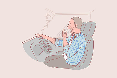 司机概念宿醉运输安全商业导游睡意旅行交通厌倦卡车图片