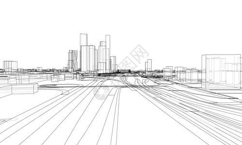矢量线建筑物和城市 roadstown 设计蓝图立交桥运输草图旅行基础设施活力绘画艺术摩天大楼图片