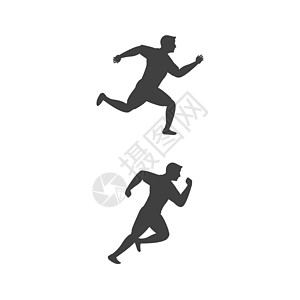 运动运行剪影矢量图标它制作图案男生竞技女性冠军女孩成人短跑团体插图男性图片
