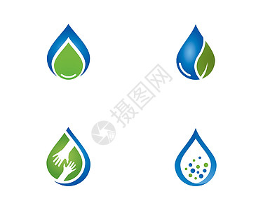 男装logo水滴 Logo 模板矢量图标它制作图案插图雨滴液体食物蓝色水池管道公司洗澡纯化插画