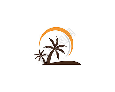 夏季标志矢量 ico热带假期服饰艺术棕榈海报蓝色台币徽章太阳图片