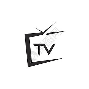 电视标志设计平面图标它制作图案橙子创造力技术播送标识展示监视器徽章白色视频图片