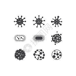 细菌益生菌 ico微生物插图标识防御徽章药品生物感染免疫微生物学图片