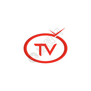 电视标志设计平面图标它制作图案橙子标识创造力技术展示视频播送监视器屏幕白色图片