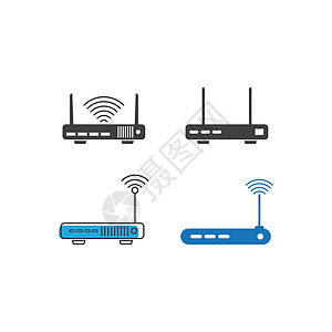 路由器图标标识互联网细线无线宽带中心数据网关网络信号图片