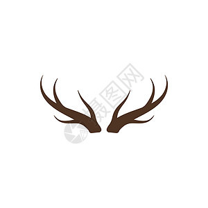 鹿茸徽标矢量图标它制作图案鹿角驯鹿牛角冒险荒野动物动物园颅骨男性野生动物图片