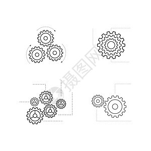 齿轮与信息图表林商业标识圆圈进步工作插图工程网络图表流程背景图片