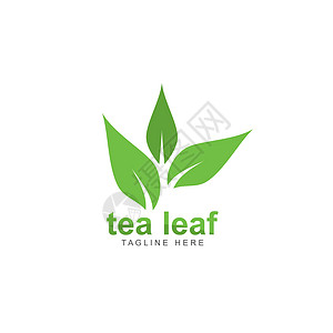 它制作图案茶叶标志矢量图标餐厅标签薄荷艺术草本商业叶子标识食物插图图片