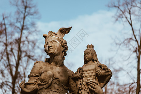 波兰华沙的女神像漏洞建筑学假期雕塑历史艺术旅行起义遗产雕像图片