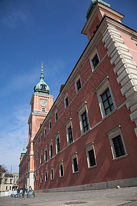 波兰华沙老城皇室城堡景象 华沙 波兰景观建筑旅行遗产吸引力地标柱子国王文化城市图片
