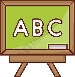 ABC 散货箱插图粉笔字母木板老师学习课堂知识黑色白色图片