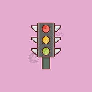 交通黑色控制街道安全警告信号危险运输插图红绿灯背景图片