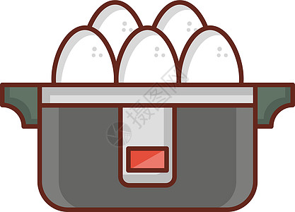 蛋厨房营养盒子早餐插图饲养场食物健康烹饪白色图片
