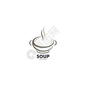 汤标志矢量图标模板餐厅身份食物菜单品牌白色营养插图烹饪餐饮图片